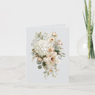 Ivory Flower Arrangements Sticker – Elegant Floral Card