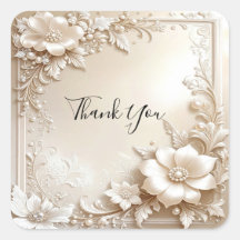 Ivory Flowers Sticker