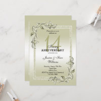 Ivory Gem & Glitter 14th Wedding Anniversary 