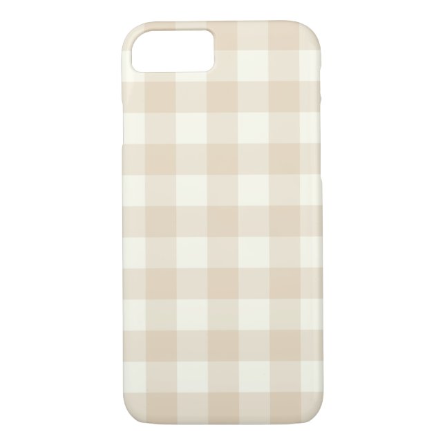 Ivory Gingham Pattern iPhone 7 Case (Back)