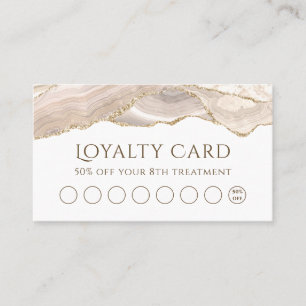 Ivory Gold Agate loyalty card