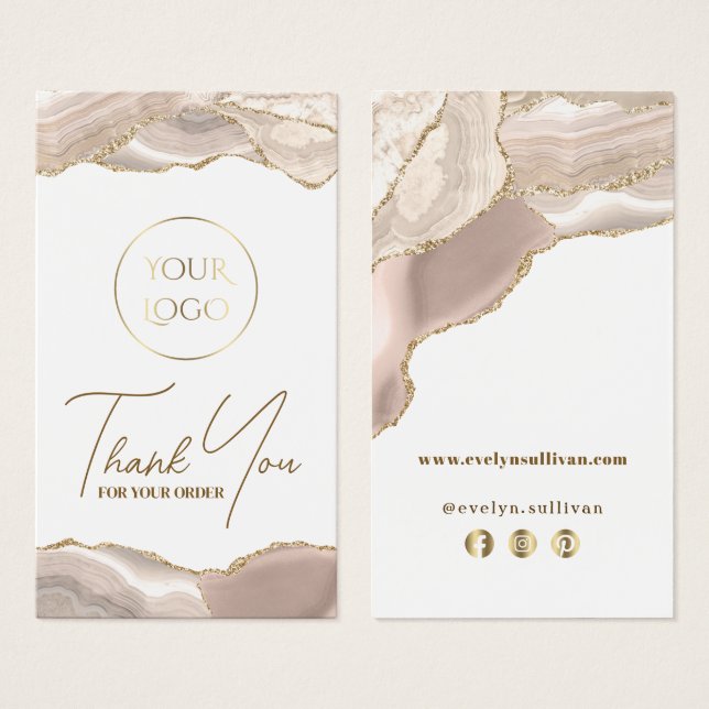 Ivory gold agate package insert (Front & Back)