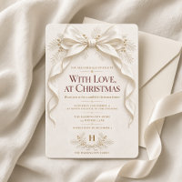 Ivory Gold Bow Christmas Eve Dinner
