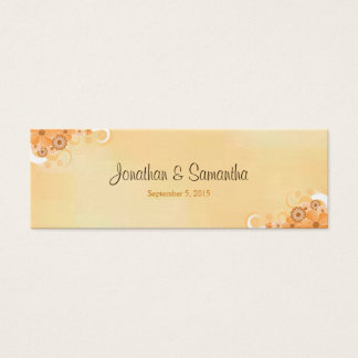 Ivory Gold Floral Hibiscus Small Wedding Favour Ta