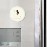 Ivory Gold Rose Wedding Magnet<br><div class="desc">Timeless elegance: Traditional minimalist red roses wedding with gold script typography and ivory background.</div>