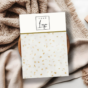 Ivory Gold Terrazzo Blank Jewellery Display Logo Business Card