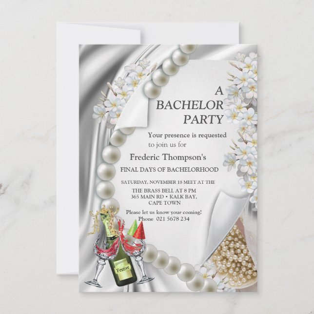 Ivory,Green,Blue,Gold Silk &  Bachelor Party (Front)