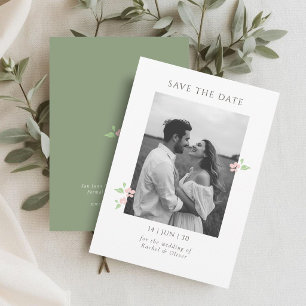 Ivory & Green   Chic Floral Wedding Save the Date