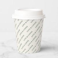 Ivory & Green Minimal Custom Text Pattern