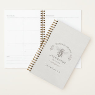 Ivory Honey Bee French Country Vintage Rustic Planner
