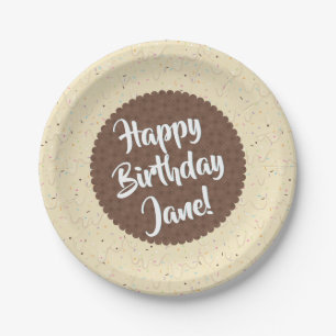 Ivory Ice Cream Birthday Paper Plate