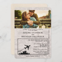Ivory Ireland Passport Wedding Invitation