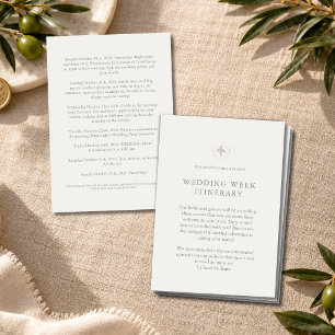 Ivory Italy Destination Wedding Itinerary Details RSVP Card