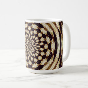 Ivory Kaleidoscope Flower Mandala Decor Coffee Mug