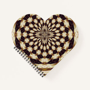 Ivory Kaleidoscope Flower Mandala Decor Notebook
