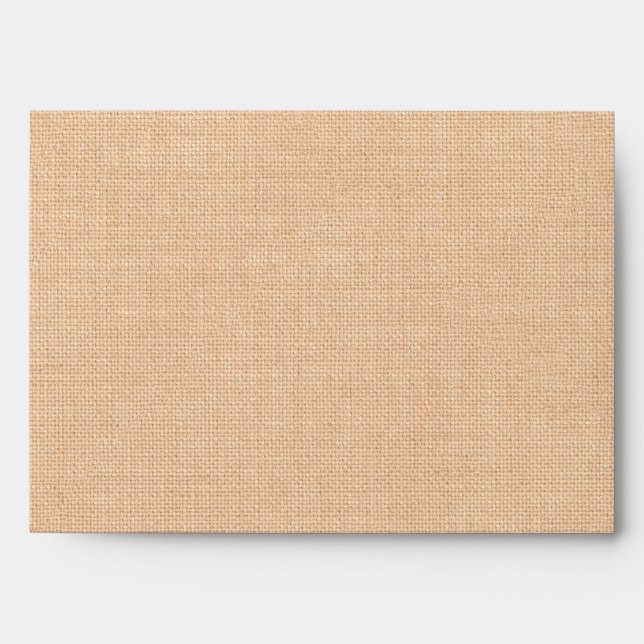 Ivory Lace and Light Burlap Envelope (Front)