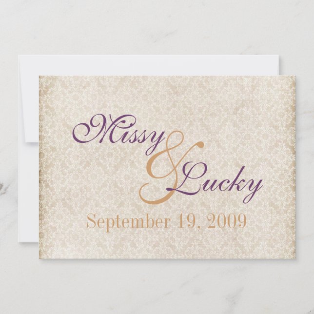 Ivory Lace Invitation (Front)