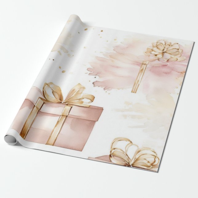 Ivory Lace Reverie Wrapping Paper (Unrolled)