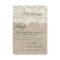 Ivory Lace Ribbon and Burlap Wedding RSVP Card