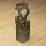 Ivory Lanterns Wine Gift Box<br><div class="desc">Rustic brown background with ivory twinkle lights and paper lanterns. Part of the Ivory Lanterns Wedding Set. Some digital paintbrushes used in this work provided courtesy of Obsidian Dawn: www.obsidiandawn.com</div>
