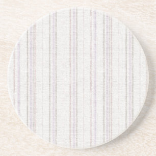 Ivory Lavender Stripes  Coaster