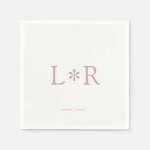 Ivory & Lilac   Stylish Modern  Napkin