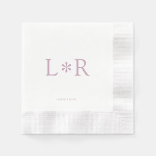Ivory & Lilac   Stylish Modern  Napkin