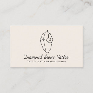 Ivory Linen Colour Stone Diamond Business Card