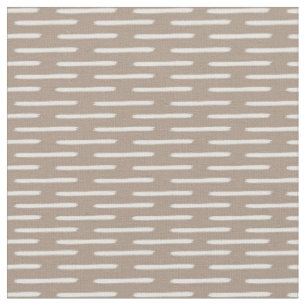 Ivory Lines on Light Brown Fabric