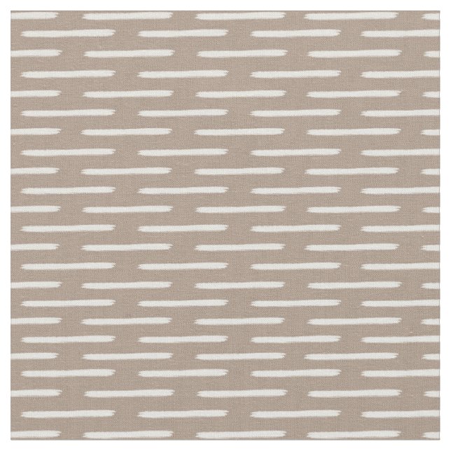 Ivory Lines on Light Brown Fabric (Close Up)