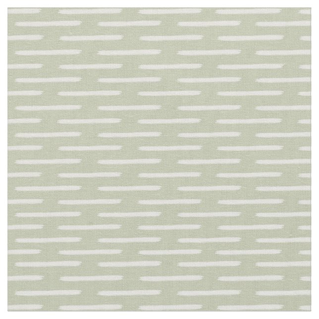 Ivory Lines on Pastel Grey Green Fabric (Close Up)