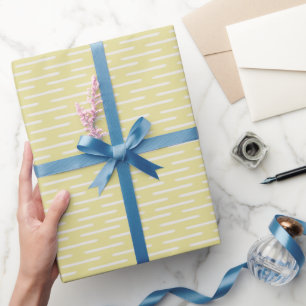 Ivory Lines on Yellow Wrapping Paper
