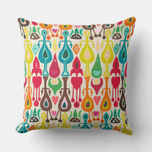 ivory love ikat cushion