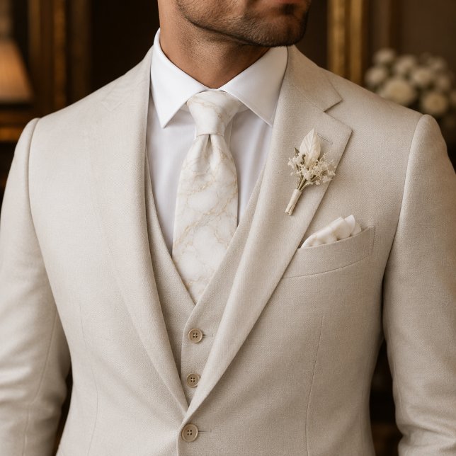 Ivory Marble Luxury Tie (Creator Uploaded)