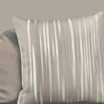 Ivory Metallic Stripes Cushion<br><div class="desc">Modern throw pillow features a stylish ivory metallic stripe pattern. A simple rich throw pillow that will compliment your family room or living decor, or give as a modern home gift for any occasion. Designed as a template, you can personalize to suit your taste by using the fields provided, or...</div>
