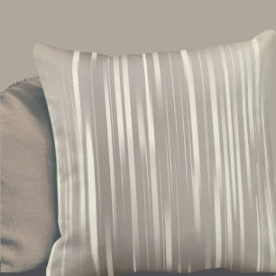 Ivory Metallic Stripes Cushion