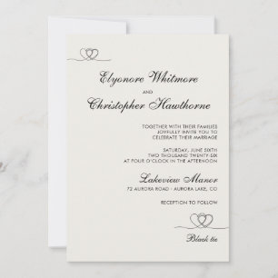 Ivory Modern Chic Mix and Match Wedding Invitation