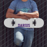 Ivory Modern Name | Classic Trendy Skateboard<br><div class="desc">Ivory Modern Personalised Name | Classic Trendy skateboard.</div>
