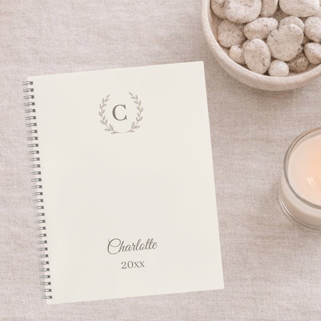 Ivory Monogram Personalised Quiet Luxury Journal (Creator Uploaded)