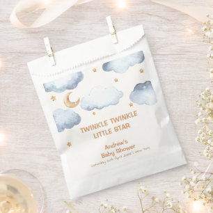 Ivory Moon Stars Twinkle Boy Baby Shower Favour Bags