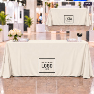 Ivory Neutral Logo Business Promotional Tablecloth
