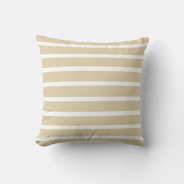 Ivory Neutral Stripes Cushion (Front)