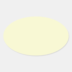 Ivory Off-White Solid Colour Background Template Oval Sticker