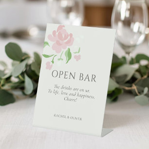 Ivory   Open Bar Wedding Table Top  Pedestal Sig Sign