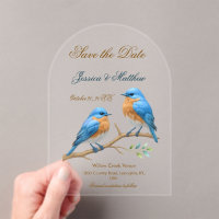 Ivory Pastel Lovebirds Romantic Bluebirds Wedding