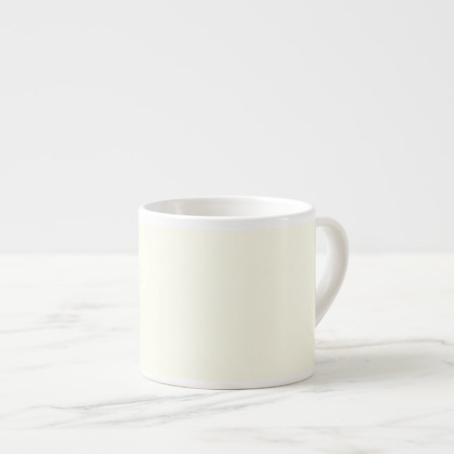 Ivory Pastel Solid Colour Espresso Mug (Front Right)