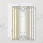 Ivory Pearl Quinceanera Invitation (Back)