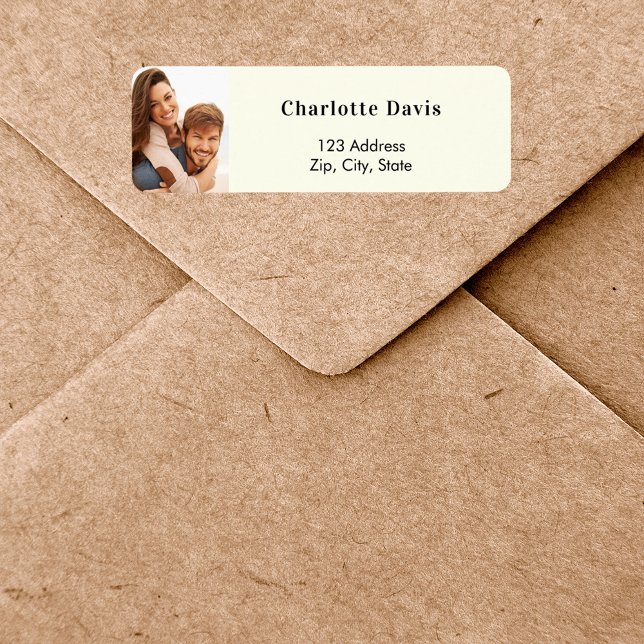 Ivory photo wedding return address  (Creator Uploaded)