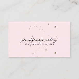 Ivory Pink Pearls Jewellery Elegant gold beads Business Card