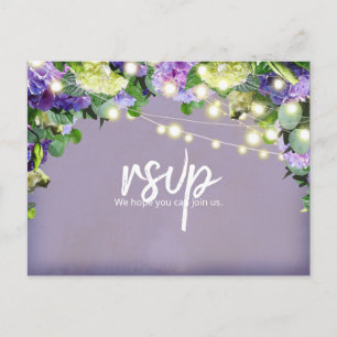 Ivory & Purple Hydrangeas   Purple  RSVP Postcard